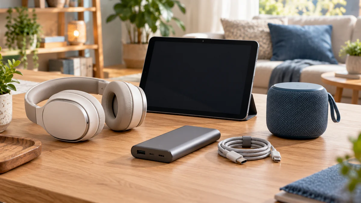 Technologie : accessoires du quotidien — image d’ambiance créée par IA