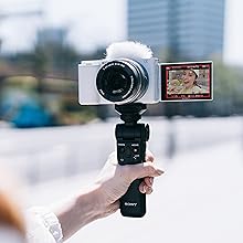 Image of camera with screen flipped out 