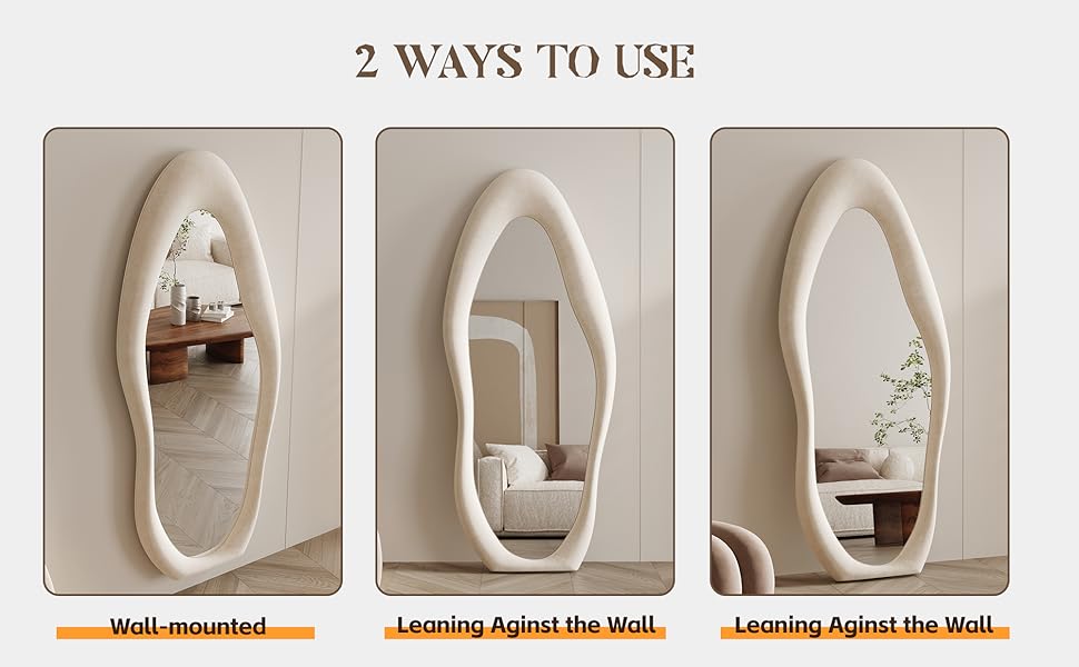 wavy mirror full length mirror floor mirror wall mirror