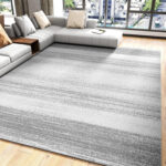 Modern Abstract Area Rug 5x7 Rugs for Living Room Bedroom-Carpet Machine Washable Rugs for Bedroom Dining Room Living Room Rug- Contemporary Neutral Grey