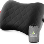 Hikenture Camping Pillow with Removable Cover - Ultralight Inflatable Pillow for Neck Lumber Support - Upgrade Backpacking Pillow - Washable Travel Air Pillows for Camping, Hiking, Backpacking (Black)