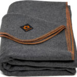 Arcturus Military Wool Blanket - 4.5 lbs, Warm, Thick, Washable, Large 64" x 88" - Great for Camping, Outdoors, Survival & Emergency Kits (Military Gray)